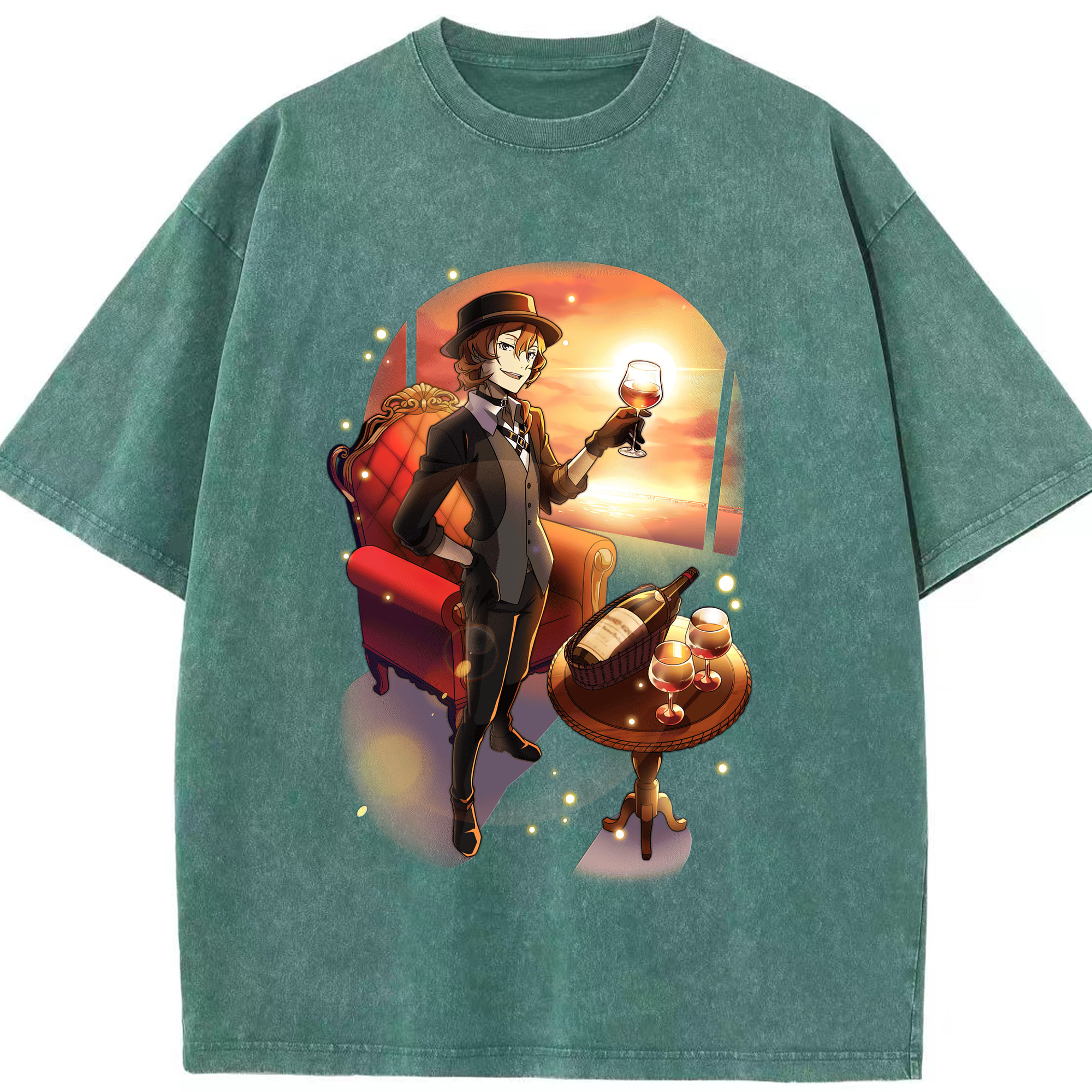 （画像用） 文豪ストレイドッグス Bungo Stray Dogs 綿100% ヴィンテージ風 半袖Tシャツ（フロントプリント）